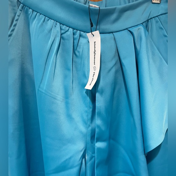 NWT HINT OF GLAMOUR THE DROP CYAN BLUE DRESS PANTS - Picture 3 of 4